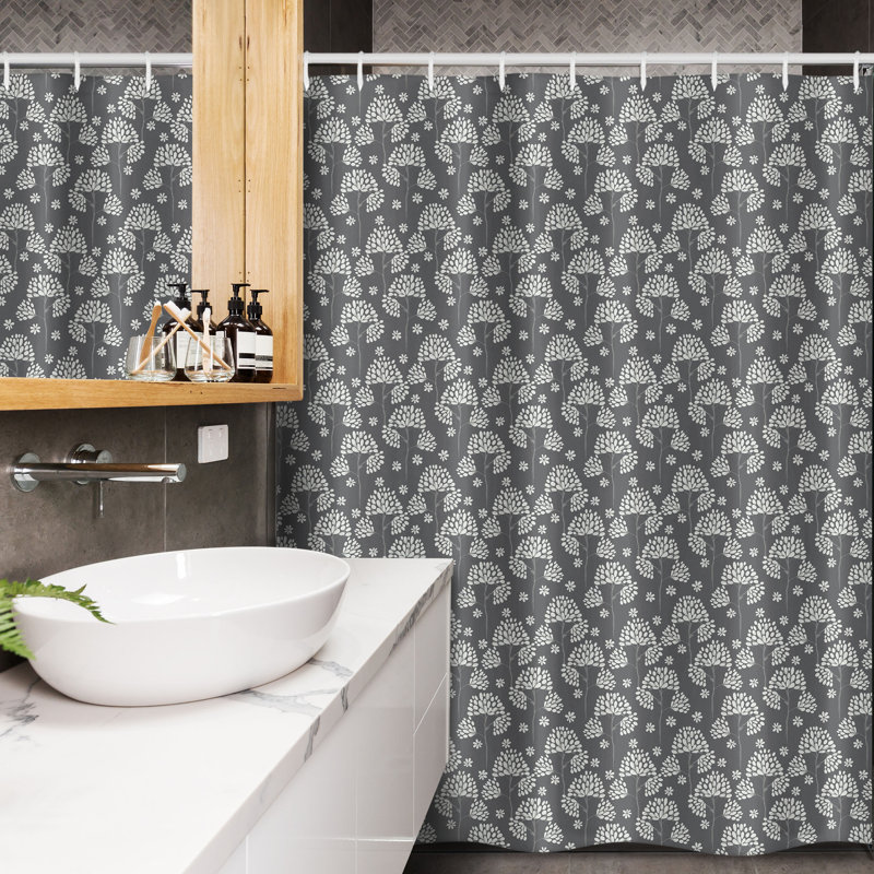Shower Curtain with Hooks Included, 78'' H x 54'' W