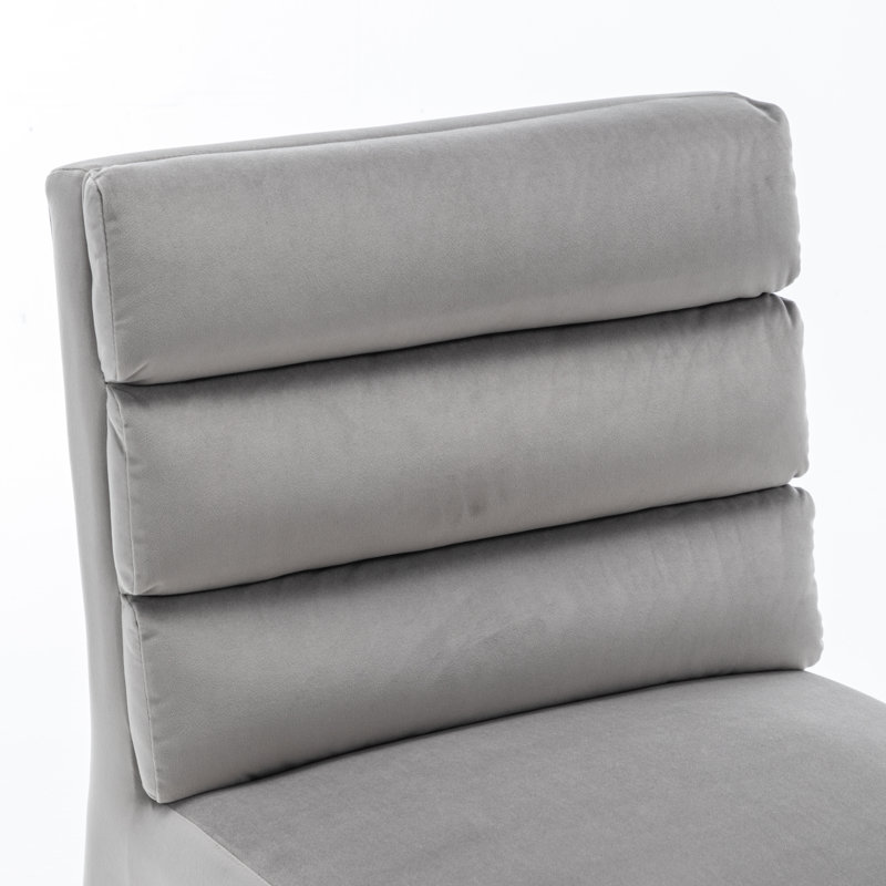 Cowger Velvet Upholstered Side Chair, Gray