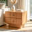 Halvoria Mid-Century Wood Nightstand with Drawers, Fluted Pedestal Base & Brass Knobs for Bedroom & Living Room-129146389-129146393