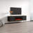 Camelia 63" Modern TV Stand with Electric Fireplace, Matte Finish, Media Storage