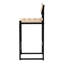 2 tabourets de cuisine avec structure en métal et siège en corde de papier tissé, conception moderne pour tout endroit, jusqu'à 220 lb, l 15,38 po x H 35,75 po partout