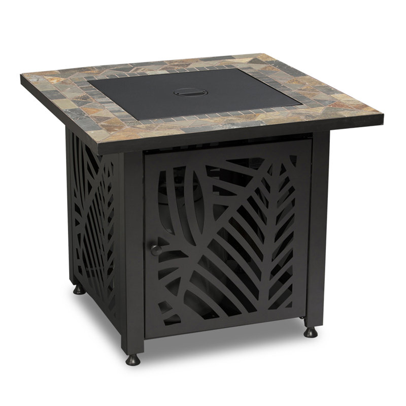 Endless Summer 50,000 BTU LP Gas Outdoor Fire Table w/ Tile Mantel & Fire Glass
