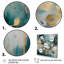 Fleurs de marbre doré bleu III - impression sur toile florale-1577963015-1577963008
