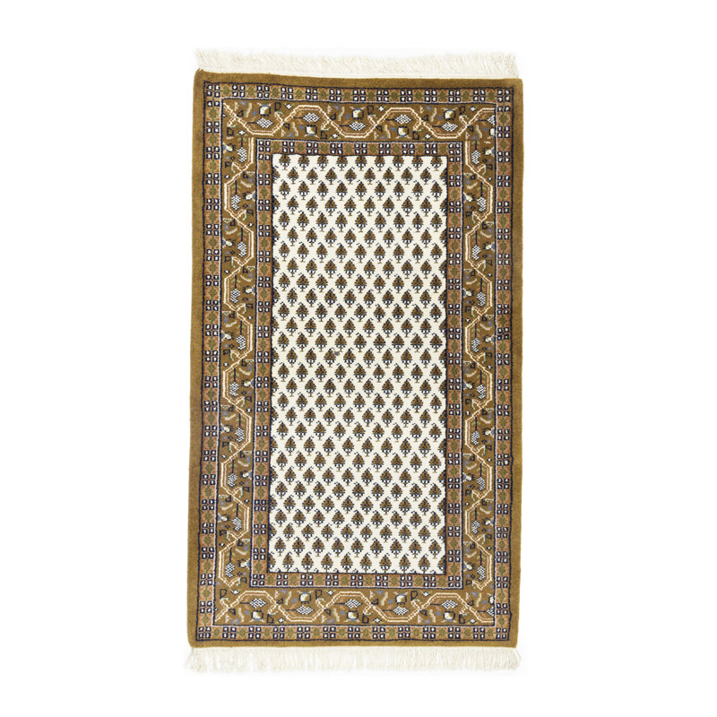 Tapis crème crème 3 x 5 Indo Botemir