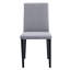 Chaises de salle à manger grises (paire). Moderne et confortable. Tissu respirant. Pieds en métal robustes. Dessous coulissant. Facile à nettoyer et à assembler. Hauteur de 18,5 po. Taille totale de deux chaises de 35,4 po. Minimaliste chic. Confortable-1759997159