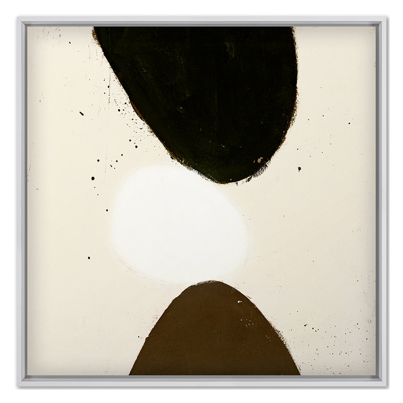 «Summer 2022 Simple 3 encadré sur toile» par JB Hall, Cadre flottant blanc