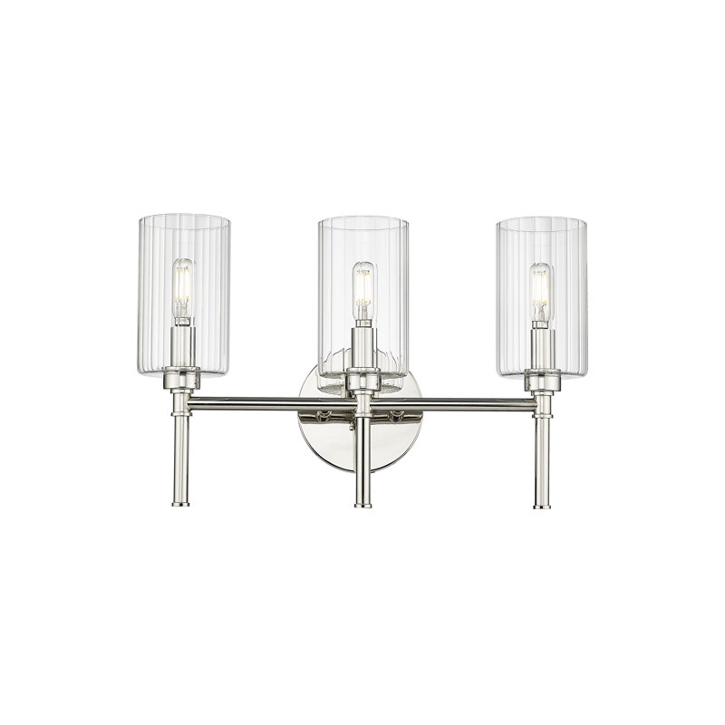 Meuble-lavabo 3 lumières Breakwater Bay Adjuto, Nickel poli