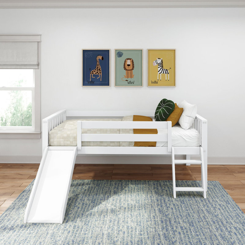 Loft très bas avec glissade Soren, Blanc