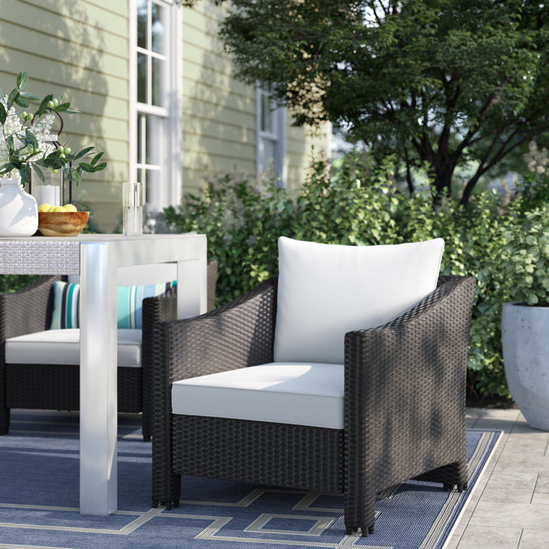 Amarveer Outdoor Lounge Chair, Black