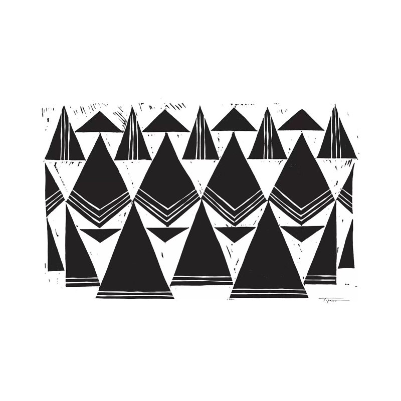Triangles That Repeat by Statement Goods - Wrapped Canvas Gallery-Wrapped Canvas Giclée, 20.32 cm H x 30.48 cm W