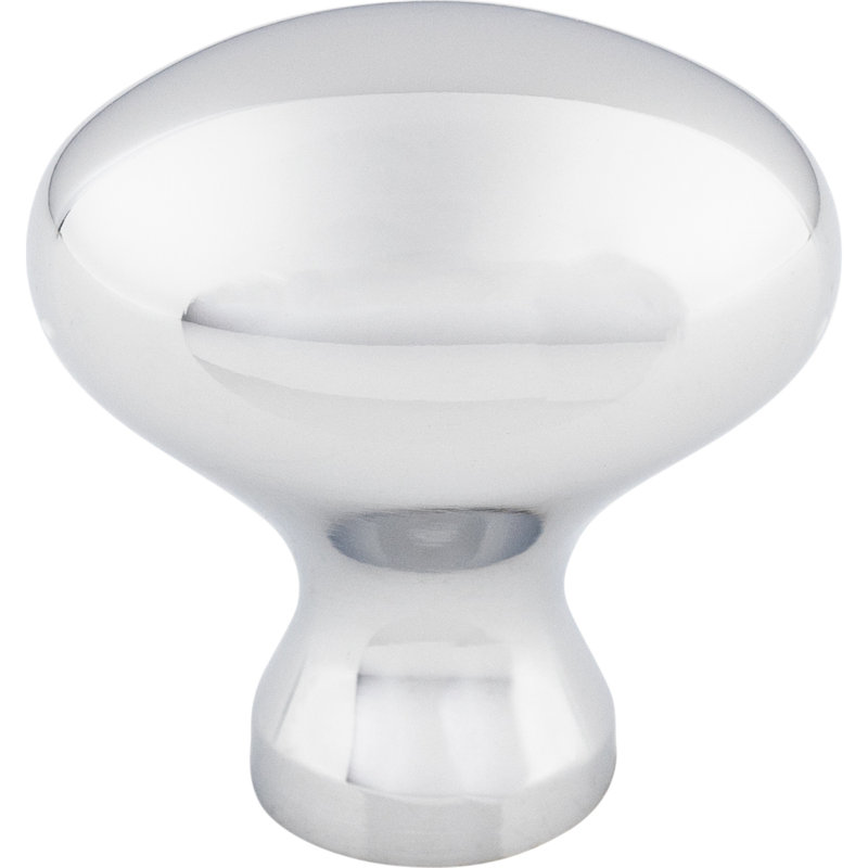Egg 1 1/4" Length Oval Knob, Polished Chrome