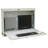 Slim Line Steel Floating Desk with Power Outlet-14014726