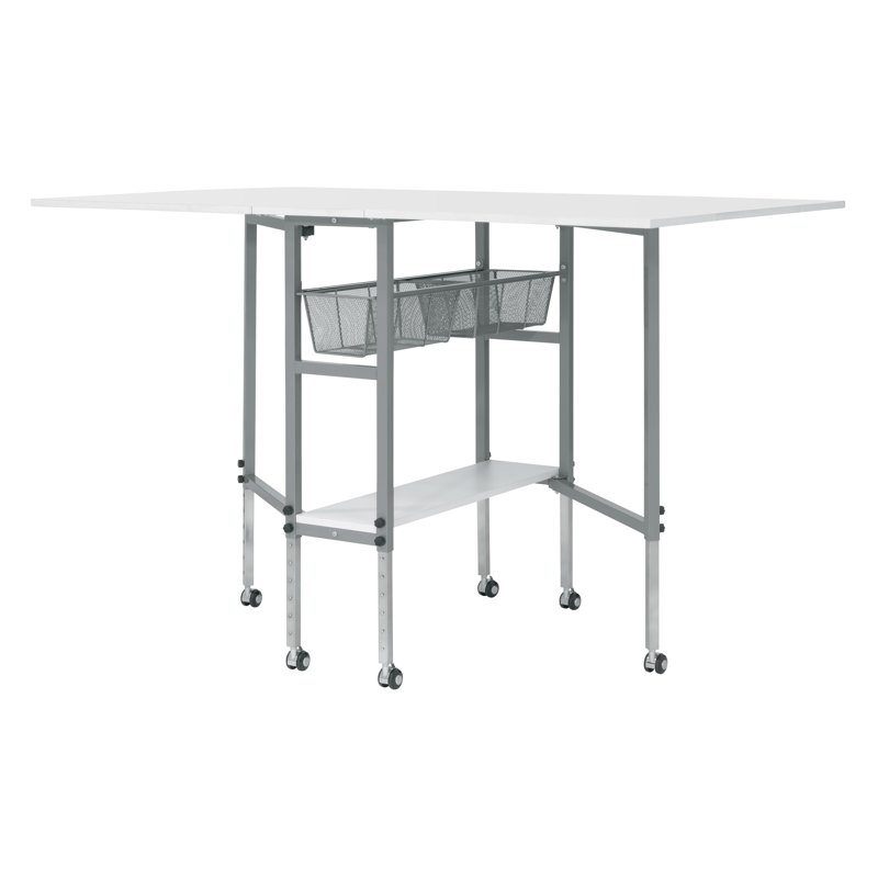 Table de couture pliable avec roulettes