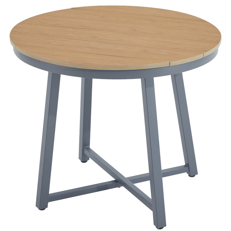 Table basse industrielle ronde avec plateau en plastique PS