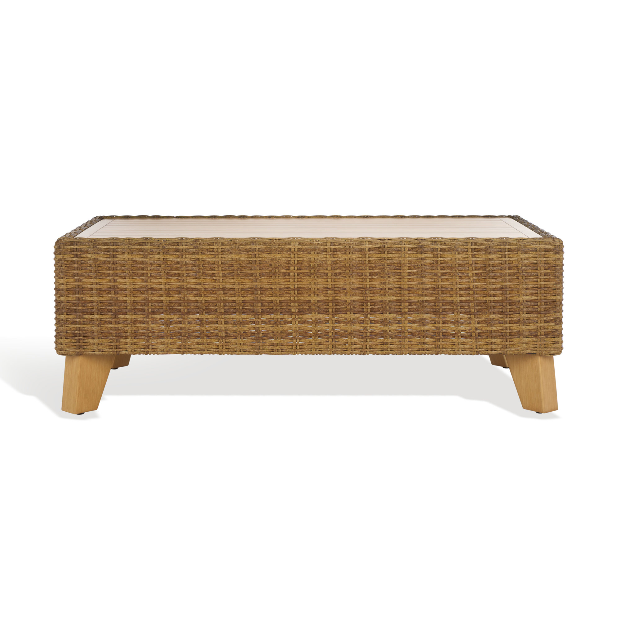 Swifton 27.6'' Aluminum Outdoor Coffee Table, Natural