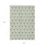 Tapis intérieur / extérieur vert et ivoire lavable 8 pi x 10 pi