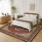 Shiflett Oriental Burgundy/Mustard/Black Area Rug-1756067255
