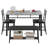4-Piece Dining Table Set For 4, Kitchen Table With Pu Upholstered Bench and 2 Dining Chairs-114216663