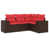 Coussin rouge / cadre brun est en rupture de stock sélectionné