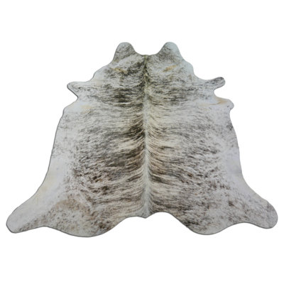 Tapis gris en cuir de vache Hultgren