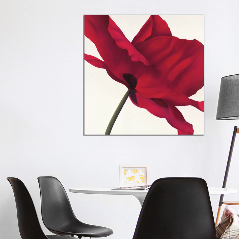 Papaver I by Yvonne Poelstra-Holzhaus - Wrapped Canvas Panoramic Painting, 93.98 cm H x 93.98 cm W x 1.91 cm D