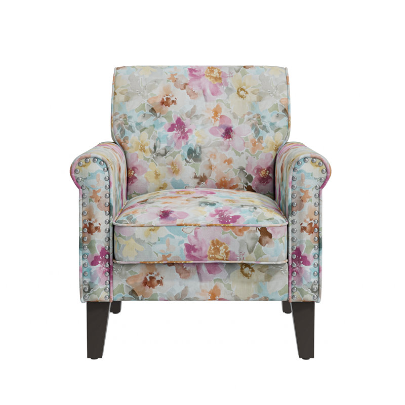 Kyhl Upholstered Armchair, Pink Polyester