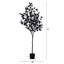 Arbre d'eucalyptus artificiel noir d'Halloween-368516816