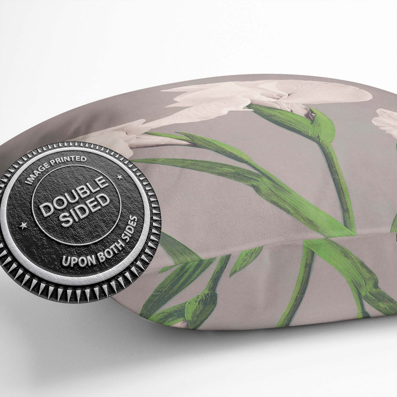Floral Square Throw Cushion, 55cm H x 55cm W x 20cm D