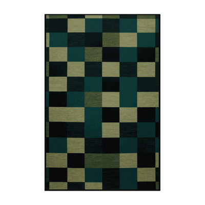 Tapis botanique brun lavable à la machine