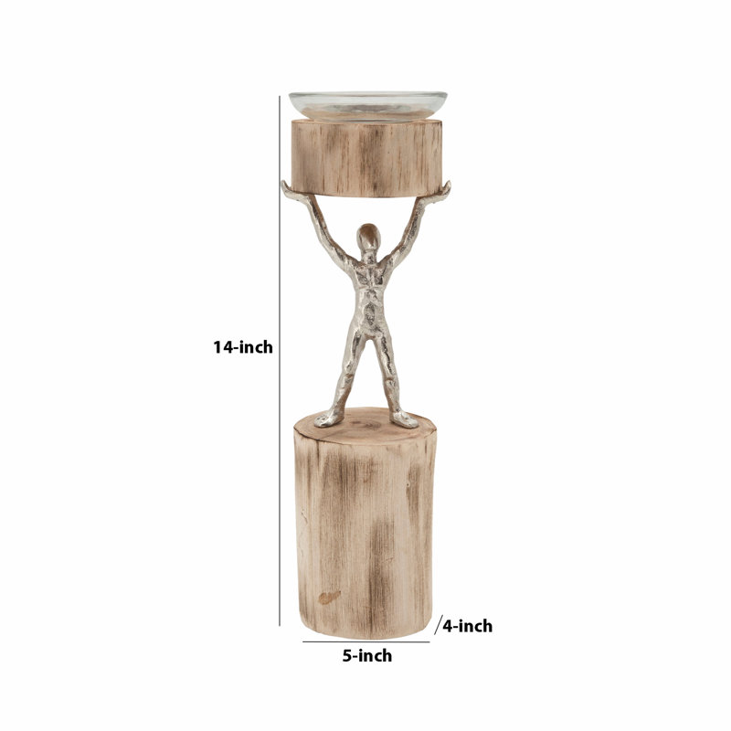 14.00'' H Glass Tabletop Pillar