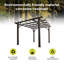10 pi. L 12 pi. Pergola d'extérieur, abri de jardin en bois pour soutenir les plantes grimpantes, jardin, patio, cour arrière, terrasse, brun