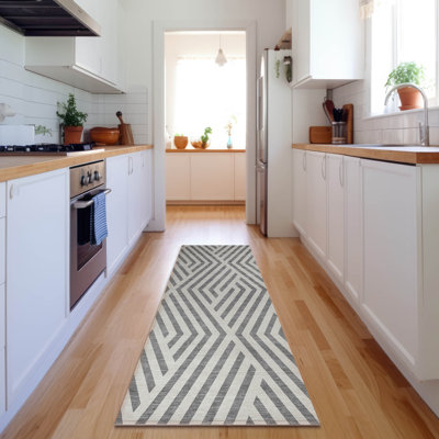 Premium Machine Washable Cerrito AMF550 Gray Rug