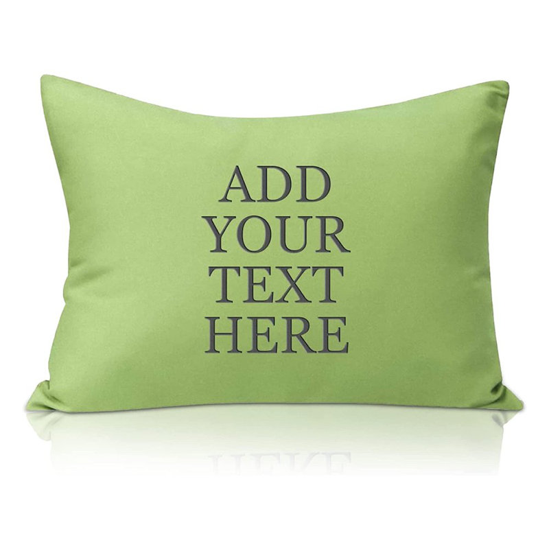 Taie d'oreiller en microfibre Lapo, Taie d'oreiller de 14 po x 20 po, Vert sauge, Oui