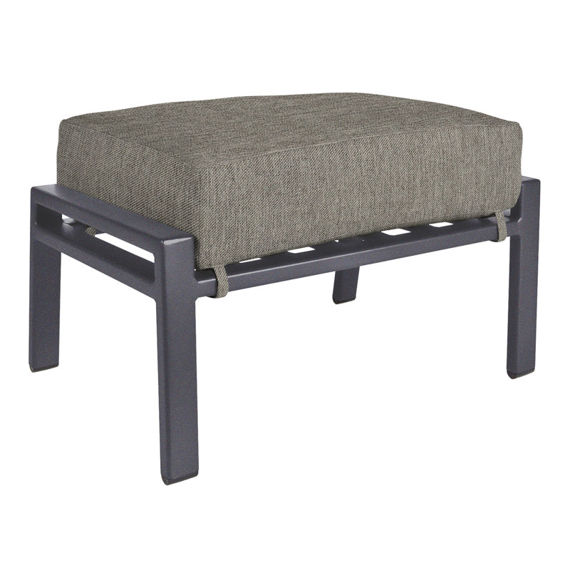Aris Outdoor Ottoman, Graphite, Sensory Granite