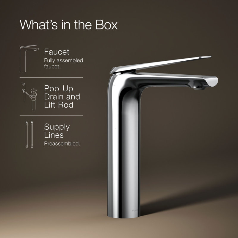 Avid Single-Handle Bathroom Sink Faucet, Polished Chrome
