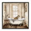 Neutral Leopard Bathtime Framed Giclee, design by Sasha-11239786-11239796