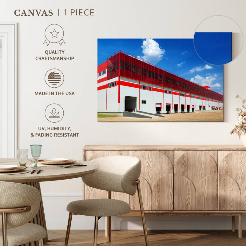 Modern Warehouse Structure, 26" H x 39" W