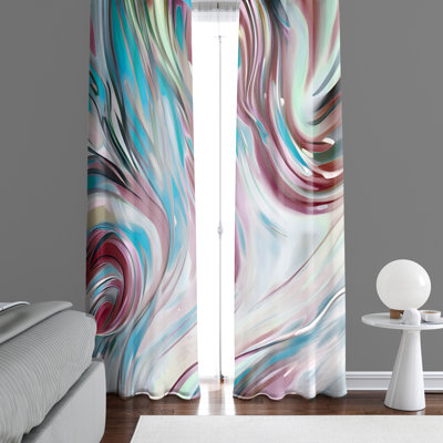 Paire de rideaux semi-transparents en polyester Danieliz