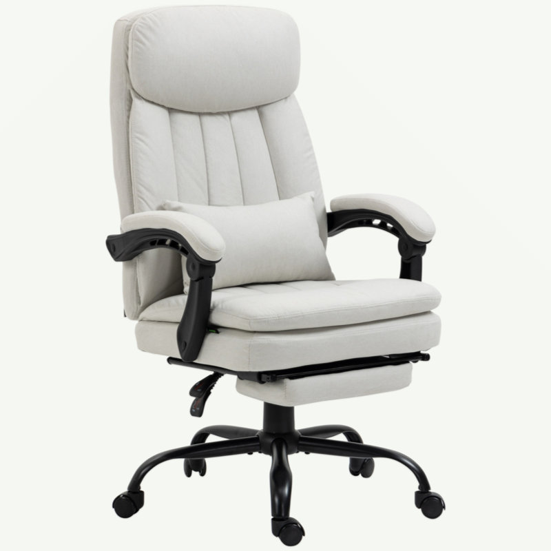 Chaise de bureau Myishia, Blanc