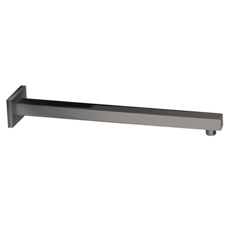 Bras de douche carré en laiton 15,7 po, Nickel brossé