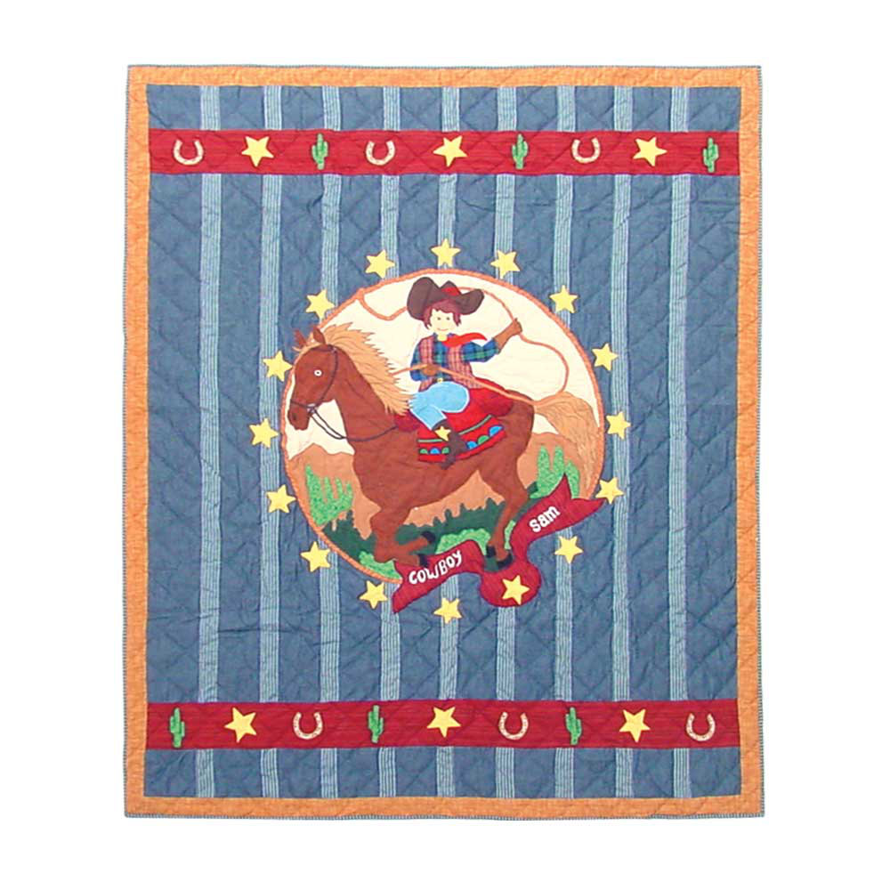 Lil Buckaroo Quilted Throw Blanket Patch Magic