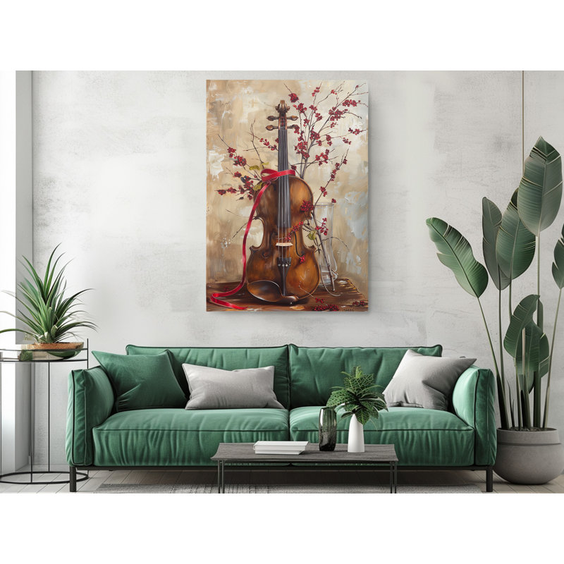 Reproduction d'art sur toile rétro d'un violon, art mural moderne pour la maison et le bureau, H 30 po x l 20 po
