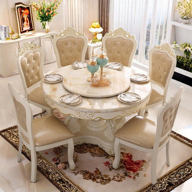 Table With Round Faux Marble Dining Table Set Faux Marble Dining