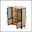 Élégante armoire de rangement avec 4 portes en fer et tablette réglable, structure en métal robuste pour une organisation polyvalente dans le salon ou la cuisine.-1198770876