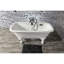 Baignoire sur pattes rectangulaire en fonte 67 pouces Kingston Eden Aqua Brass