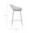 Caraballo Crippen 26" Counter Stool with Low Ergonomic Back for Indoor or Outdoor with Metal Legs and Footrest-230789571