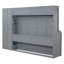 Lit escamotable double pleine grandeur avec placard, tiroirs et tablettes de rangement - Lit plateforme peu encombrant, gris-122563105-122563106