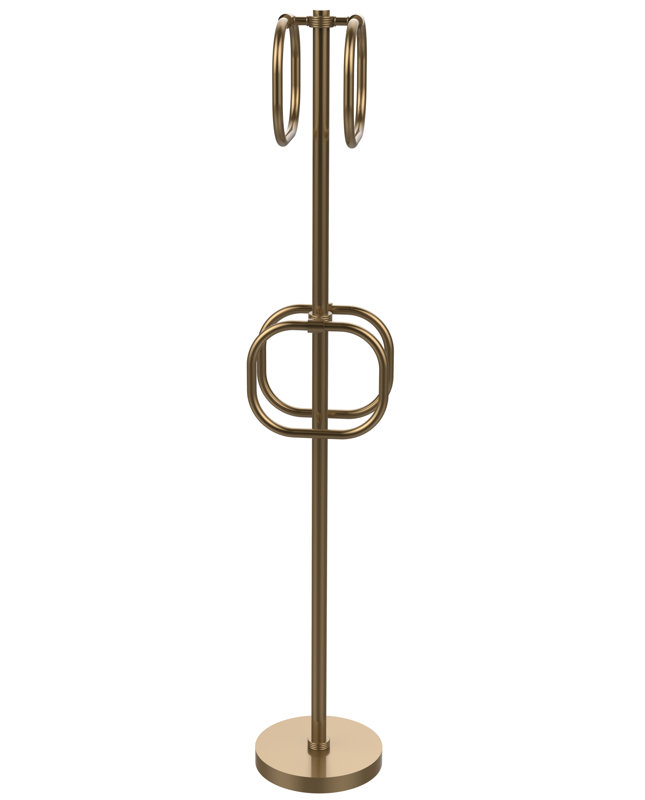Porte-serviettes sur pied 4 groovy integrated, Bronze brossé
