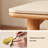 Rectangular rock slab solid wood coffee table-105885315