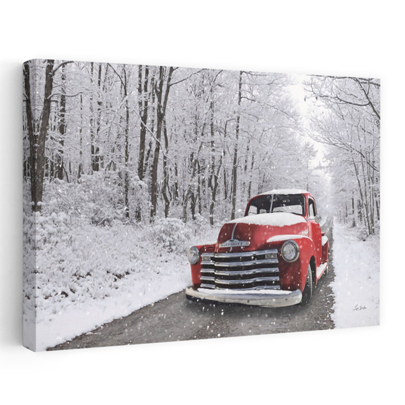 Paysage de neige contemporain abstrait enneigé, H 16 po x l 24 po